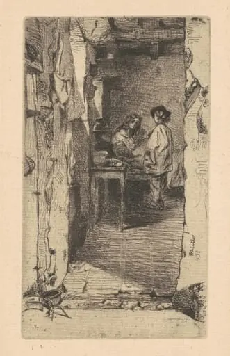 Rag Pickers, Quartier Mouffetard, Paris, by James McNeill Whistler