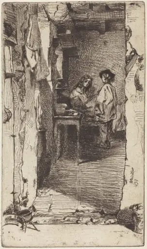 Rag Pickers, Quartier Mouffetard, Paris, by James McNeill Whistler