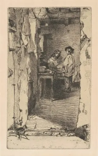 Rag Pickers, Quartier Mouffetard, Paris, by James McNeill Whistler