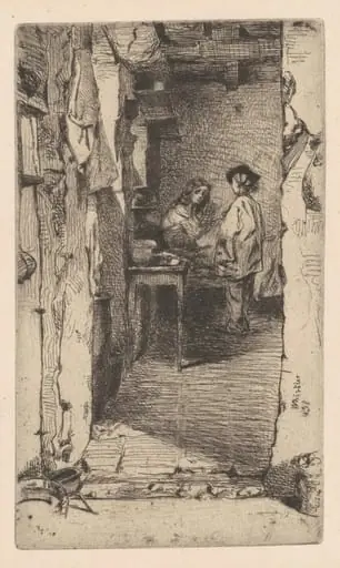 Rag Pickers, Quartier Mouffetard, Paris, by James McNeill Whistler