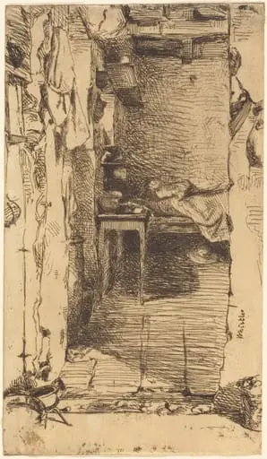 Rag Pickers, Quartier Mouffetard, Paris, by James McNeill Whistler