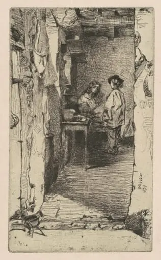 Rag Pickers, Quartier Mouffetard, Paris, by James McNeill Whistler