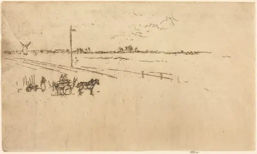 Railway Station, Voves, by James McNeill Whistler