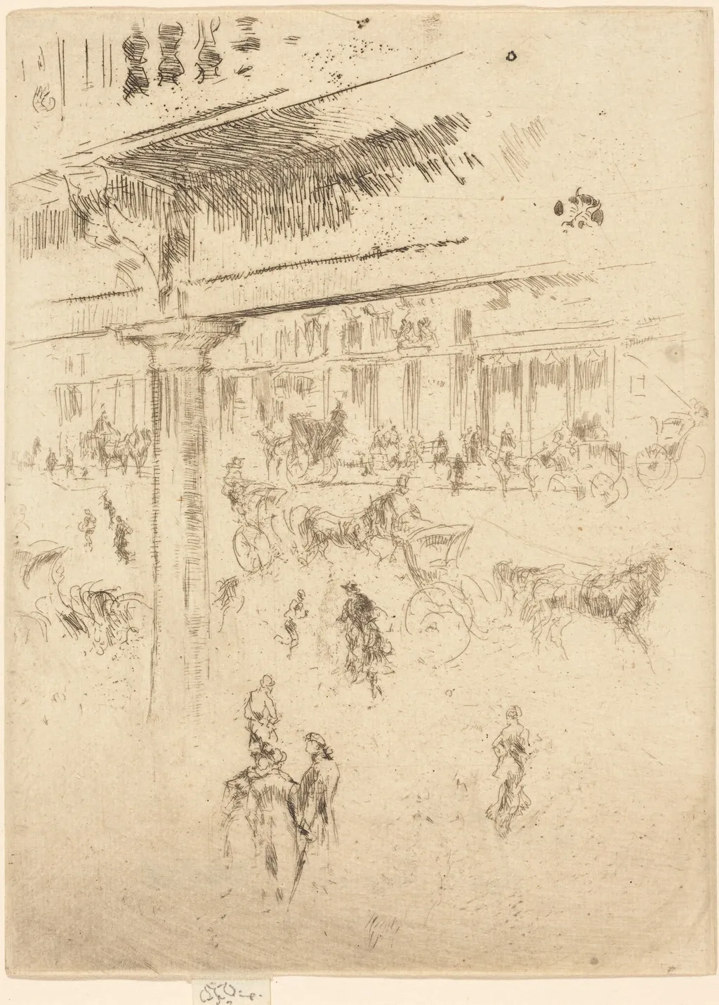 Regent's Quadrant, by James McNeill Whistler, ink, 1880