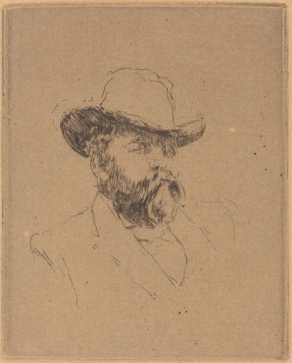 Robert Barr, by James McNeill Whistler, ink, 1894