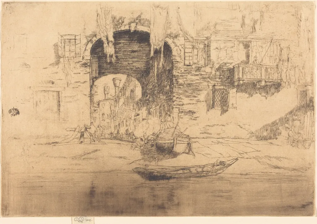 San Biagio, by James McNeill Whistler, ink, 1880