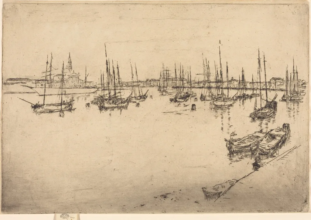 San Giorgio, by James McNeill Whistler, ink, 1880
