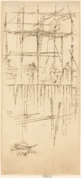 Savoy Scaffolding, by James McNeill Whistler, 1887
