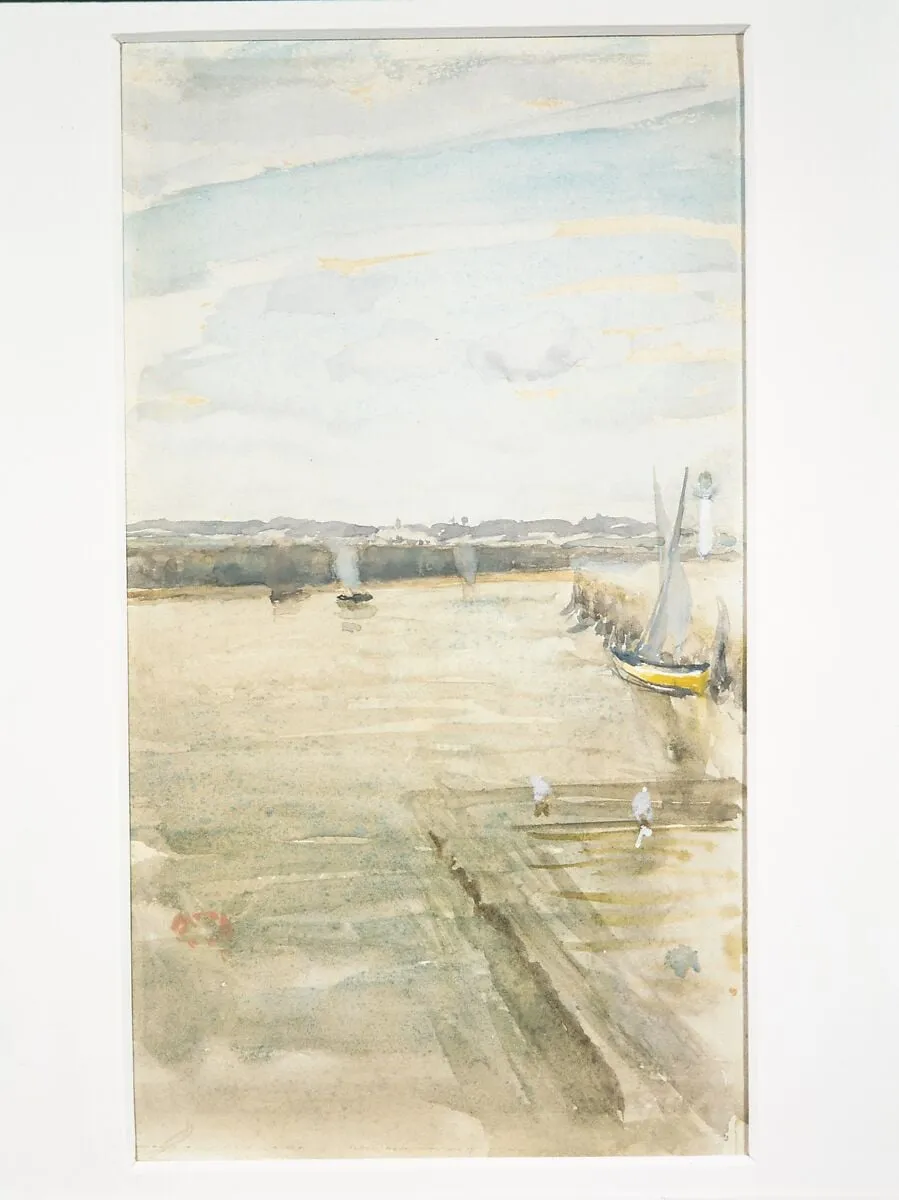 Scene on the Mersey, by James McNeill Whistler, watercolor, 1868