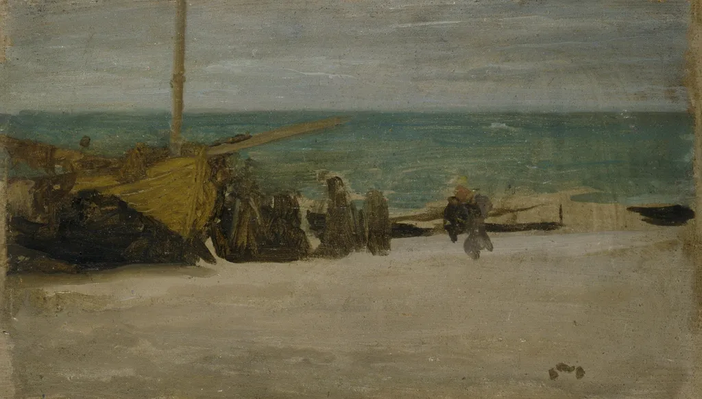 Seashore: Grey and Black, by James McNeill Whistler, oil, 1899
