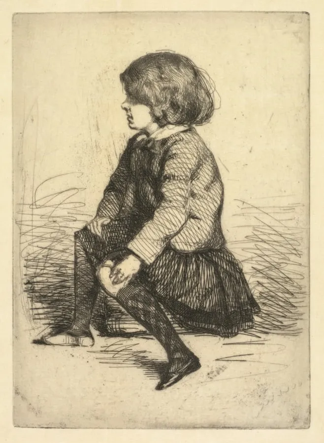 Seymour Haden Jr., Seated, by James McNeill Whistler, 1858