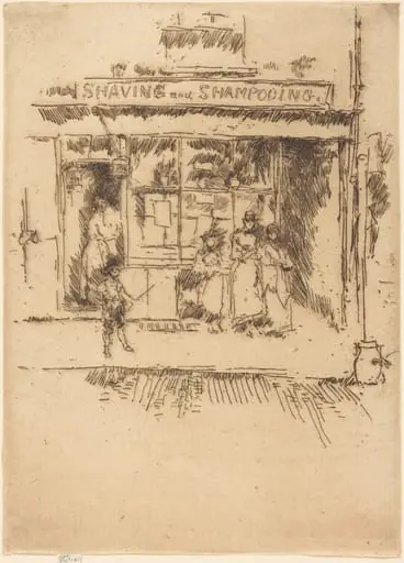 Shaving and Shampooing, by James McNeill Whistler