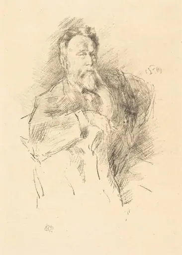 Sketch of William E. Henley, by James McNeill Whistler