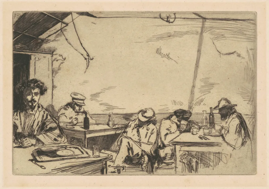 Soupe à Trois Sous, by James McNeill Whistler, ink, 1859