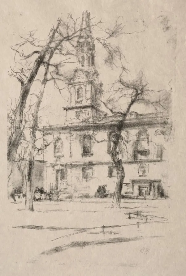 St. Giles-in-the-Fields, by James McNeill Whistler, 1896