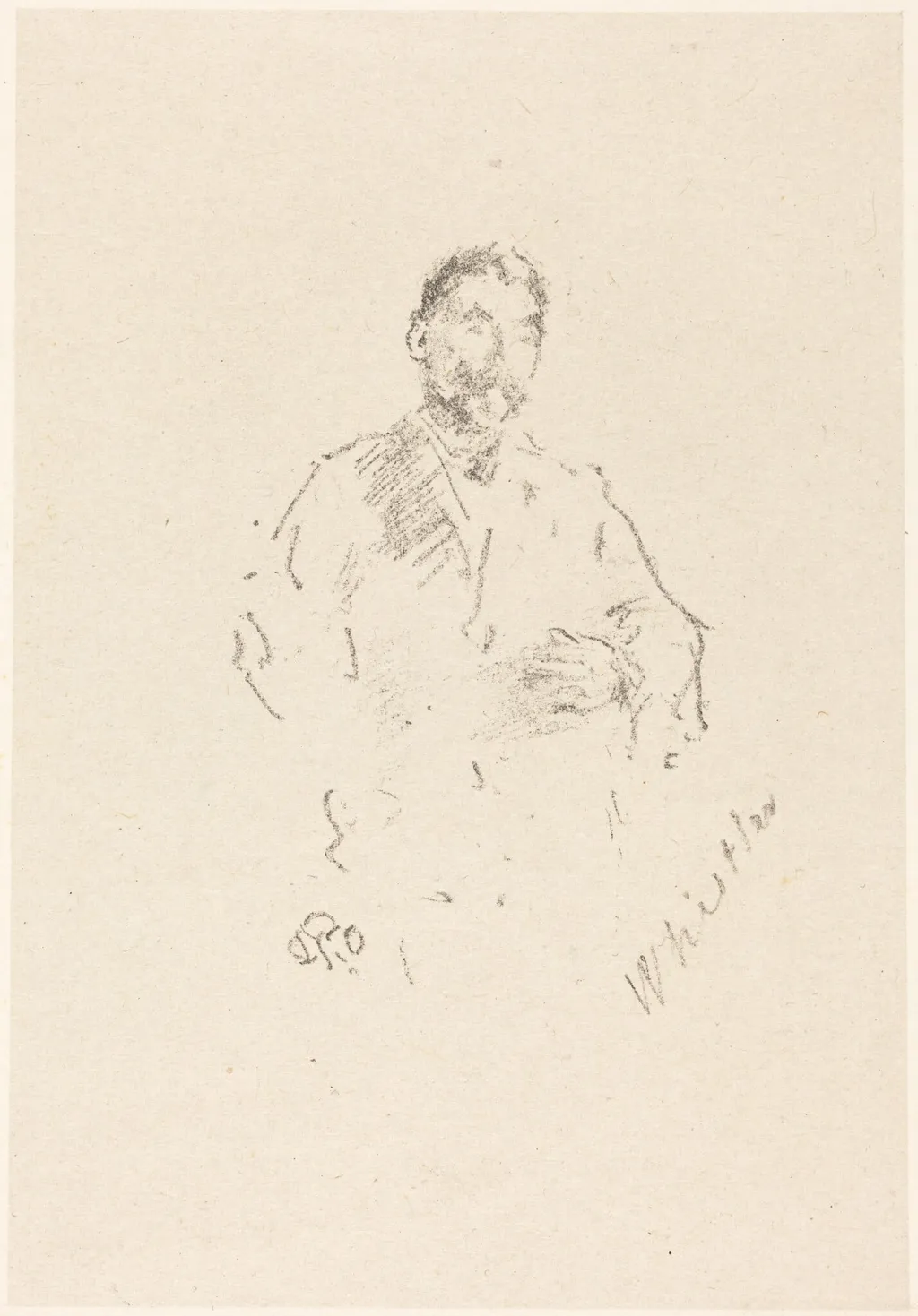 Stéphane Mallarmé, No. 2, by James McNeill Whistler, ink, 1892