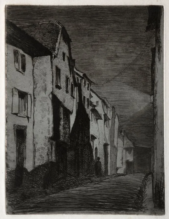 Street at Saverne, by James McNeill Whistler, 1858