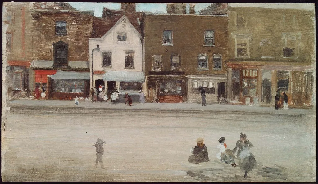 Street in Old Chelsea, by James McNeill Whistler, oil, 1892