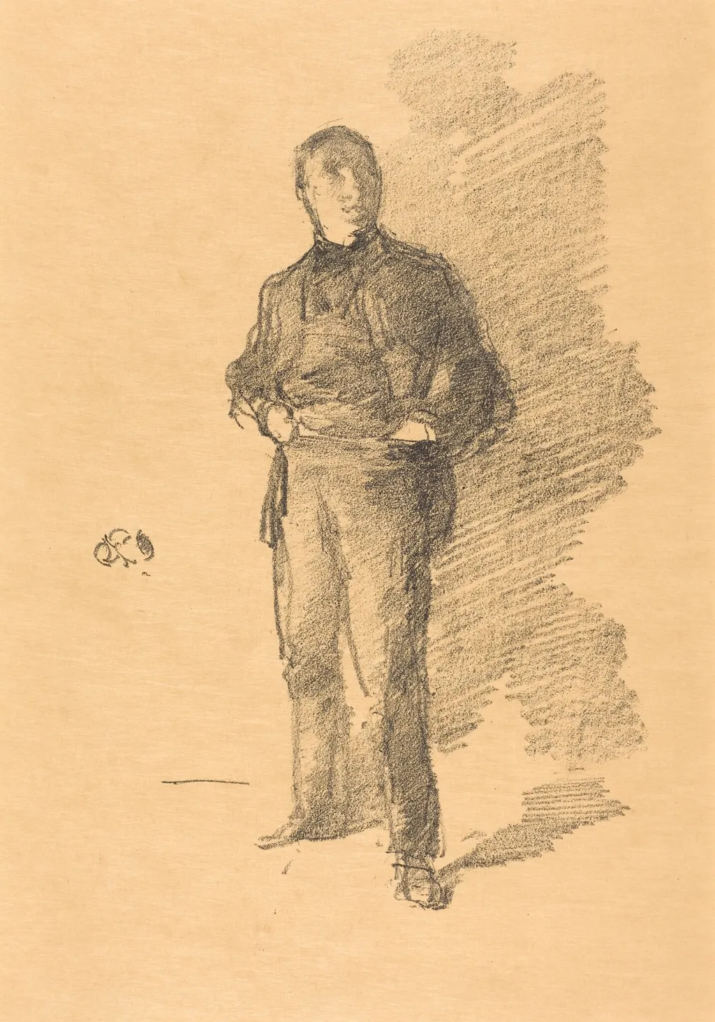 Study No. 1: Mr. Thomas Way, by James McNeill Whistler, ink, 1896