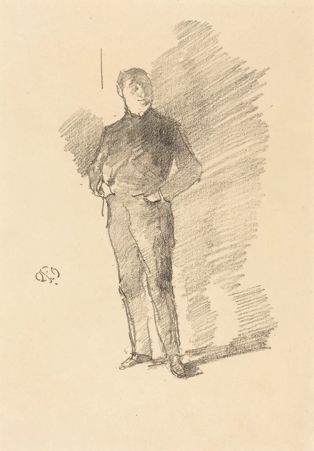 Study No. 2: Mr. Thomas Way, by James McNeill Whistler, ink, 1896