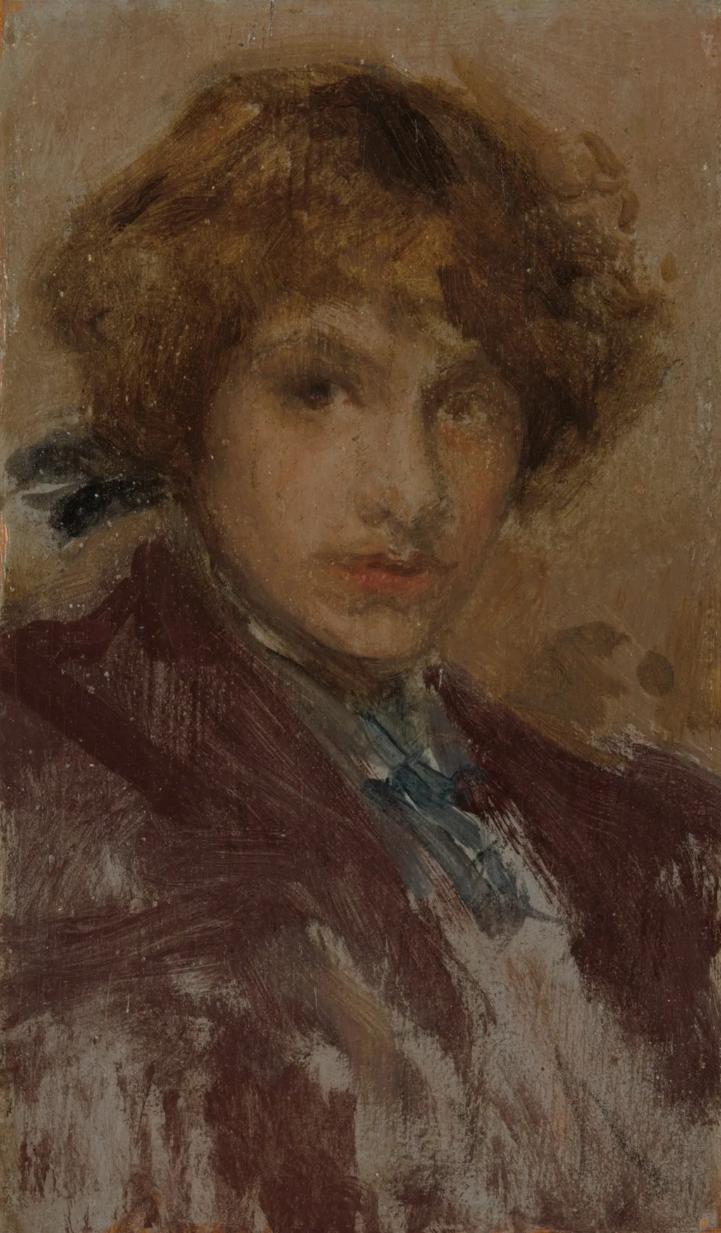 Study of a Girl's Head and Shoulders, by James McNeill Whistler, oil, 1896