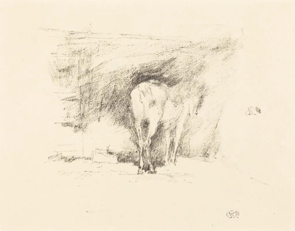 Study of a Horse, by James McNeill Whistler, ink, 1895