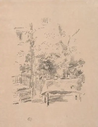 Tête-à-tête in the Garden, by James McNeill Whistler