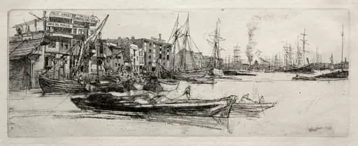 Thames Warehouse, by James McNeill Whistler