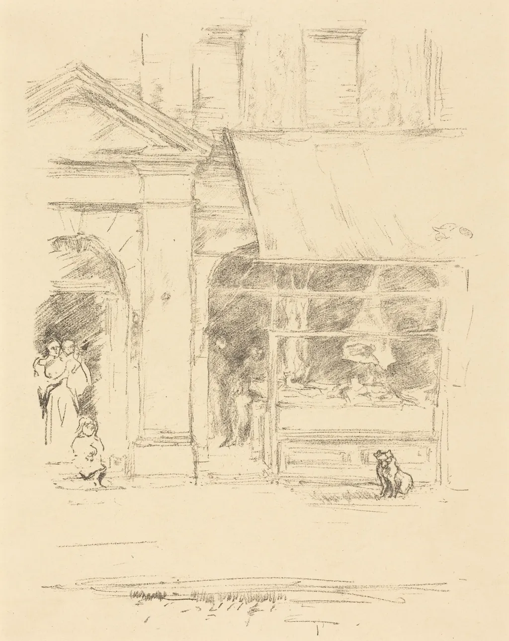 The Butcher's Dog, by James McNeill Whistler, ink, 1896