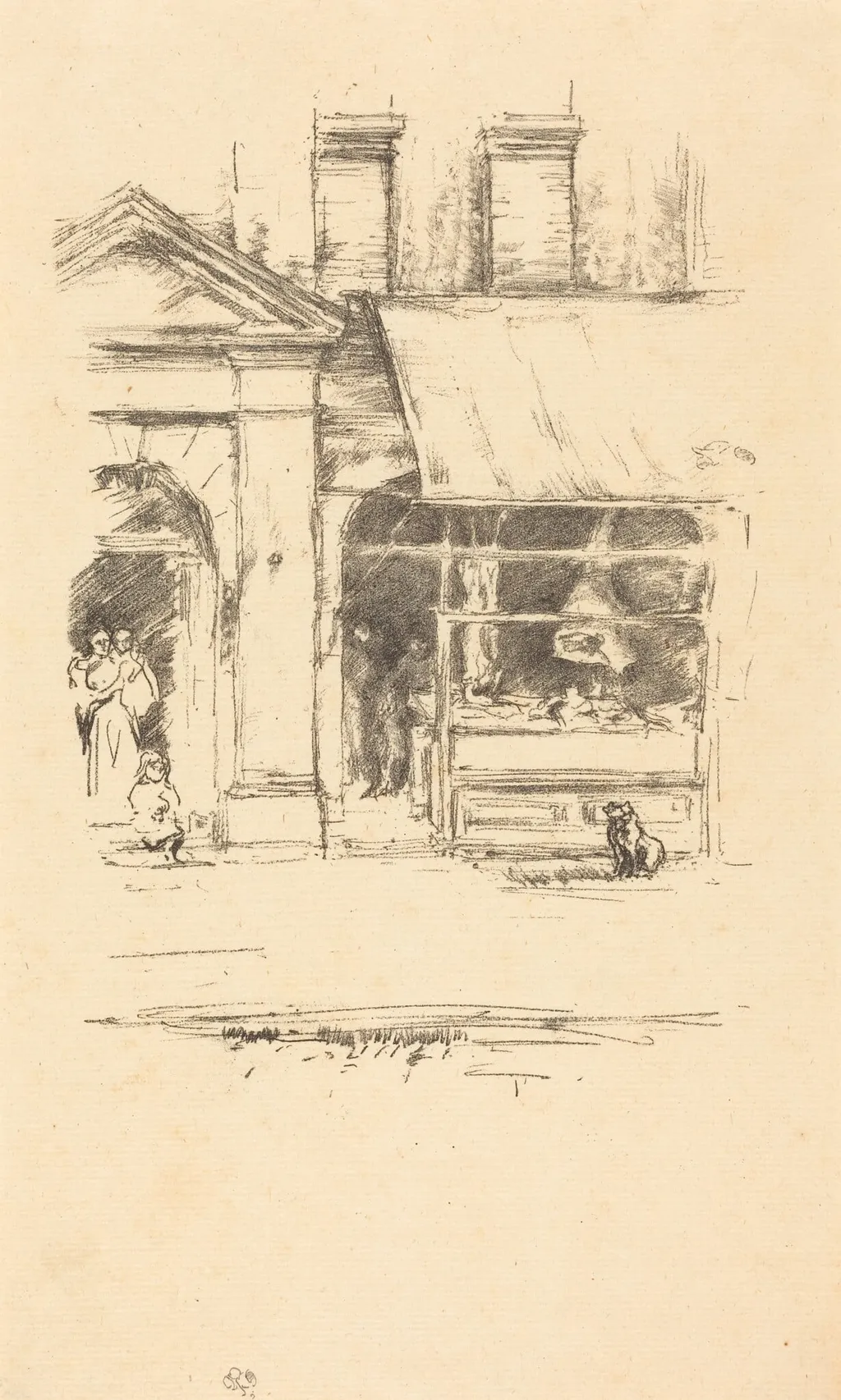 The Butcher's Dog, by James McNeill Whistler, ink, 1896