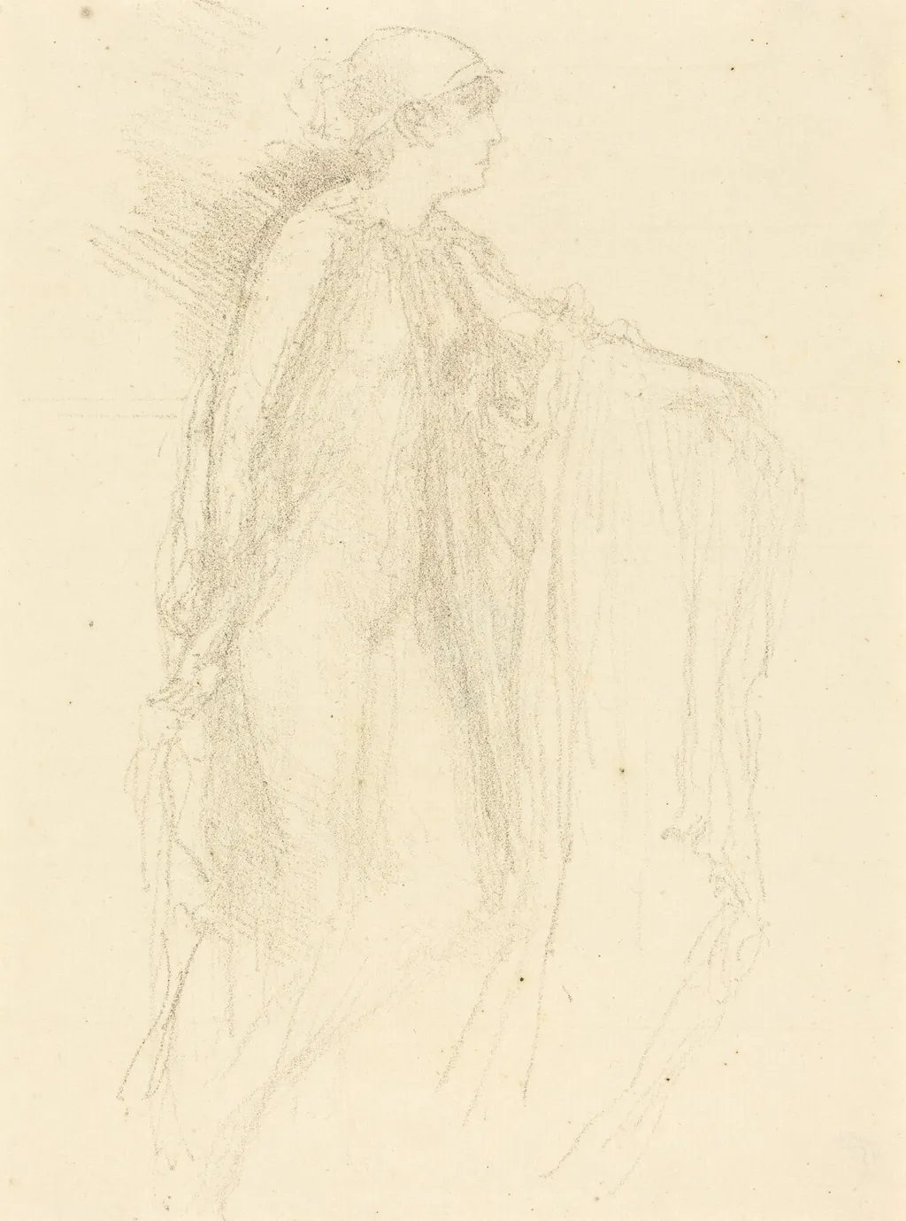 The Cap, by James McNeill Whistler, ink, 1893