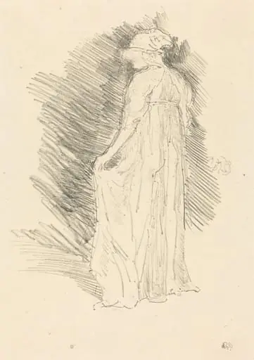 The Draped Figure, Back View, by James McNeill Whistler