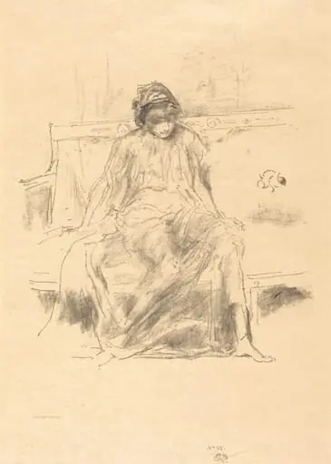 The Draped Figure, Seated, by James McNeill Whistler