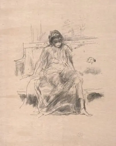 The Draped Figure Seated, by James McNeill Whistler
