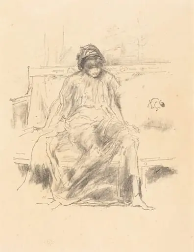 The Draped Figure, Seated, by James McNeill Whistler