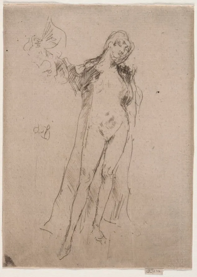 The Fan (Model No. 3), by James McNeill Whistler, 1888
