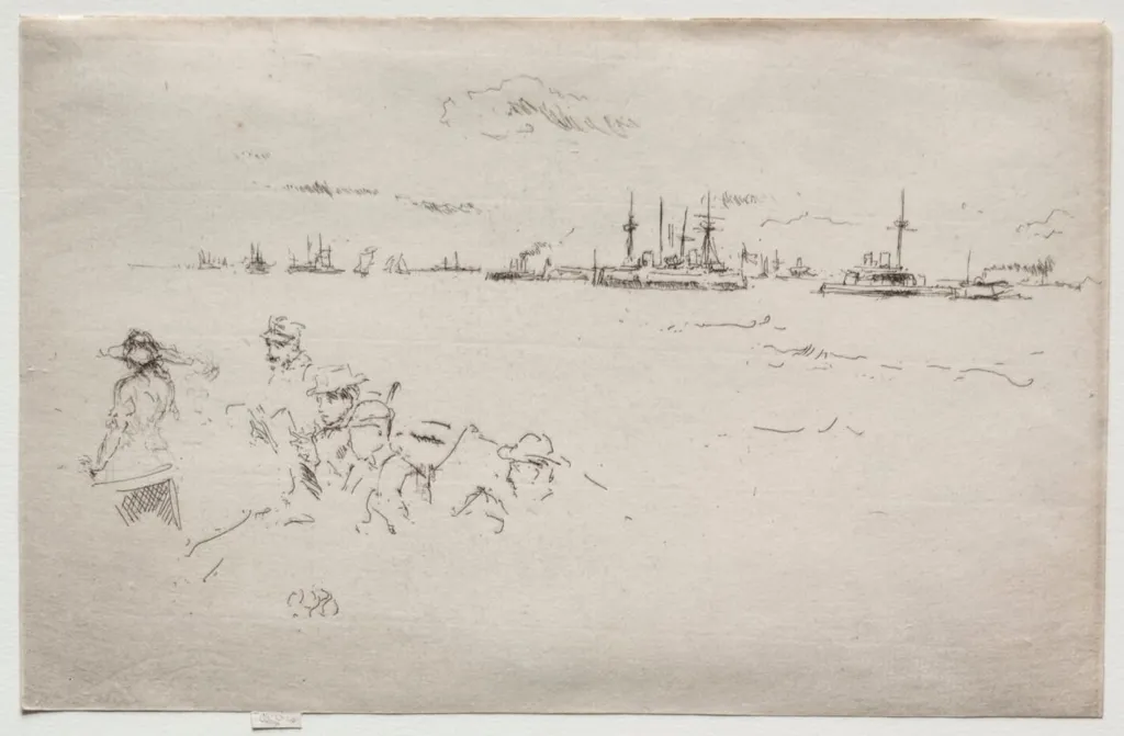 The Fleet: Monitors, by James McNeill Whistler, 1887