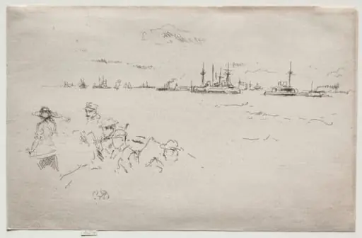 The Fleet: Monitors, by James McNeill Whistler