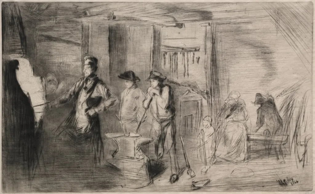 The Forge, by James McNeill Whistler, 1866
