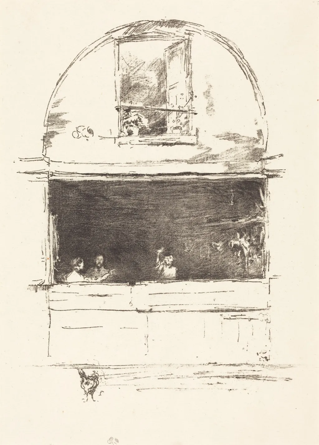 The Forge, Passage du Dragon, by James McNeill Whistler, ink, 1894