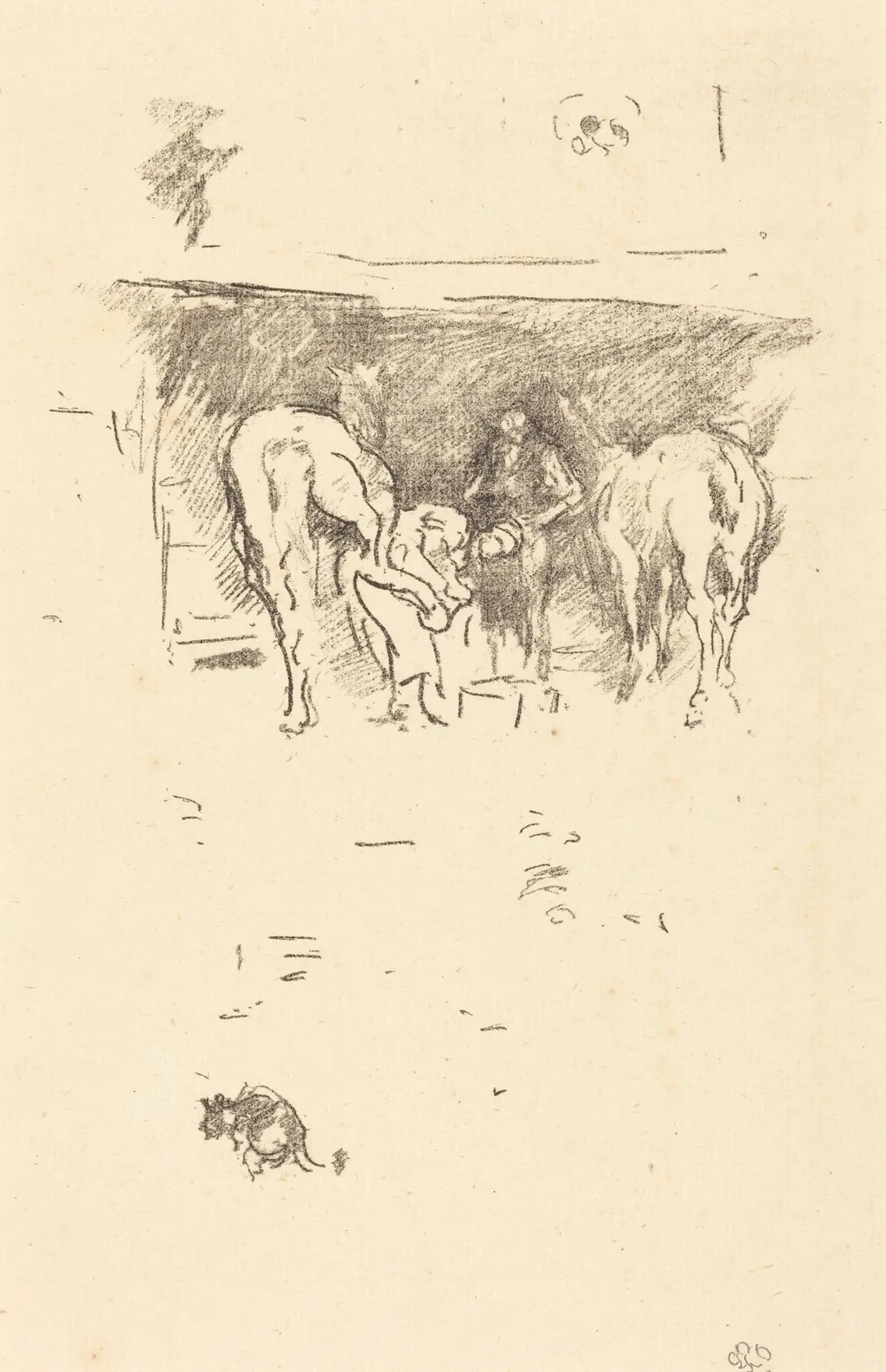 The Good Shoe, by James McNeill Whistler, ink, 1895