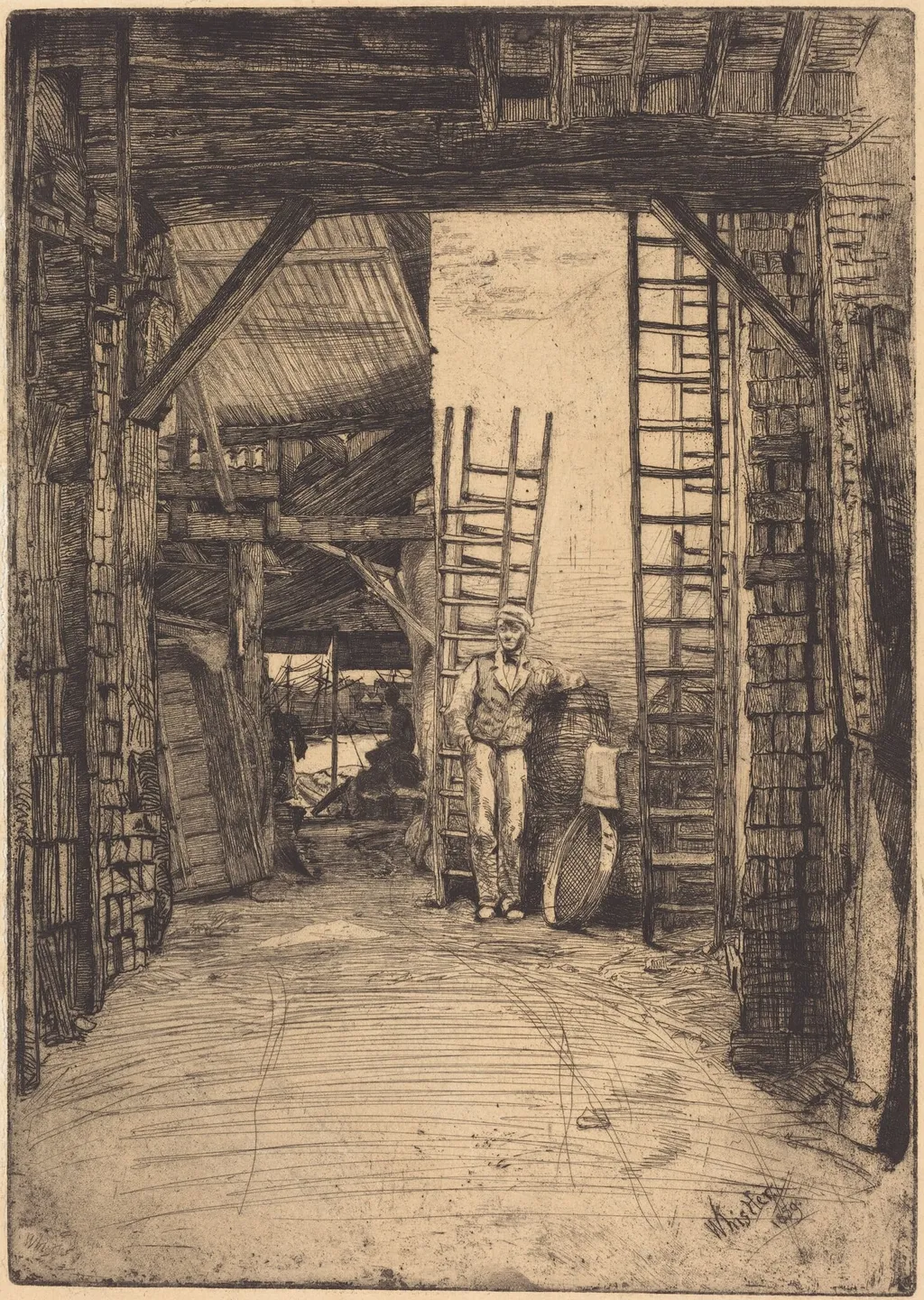The Lime-Burner, by James McNeill Whistler, ink, 1859