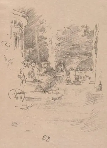The Litte Café au Bois, by James McNeill Whistler