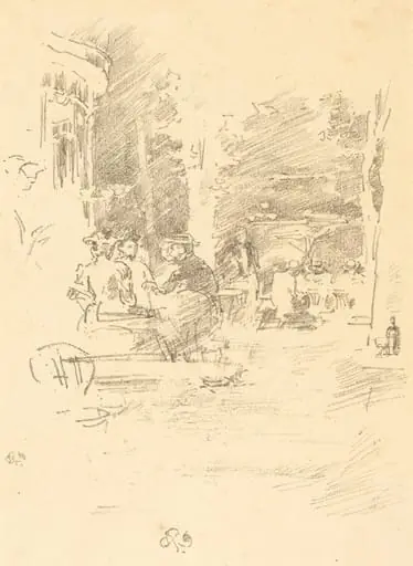 The Little Café au Bois, by James McNeill Whistler