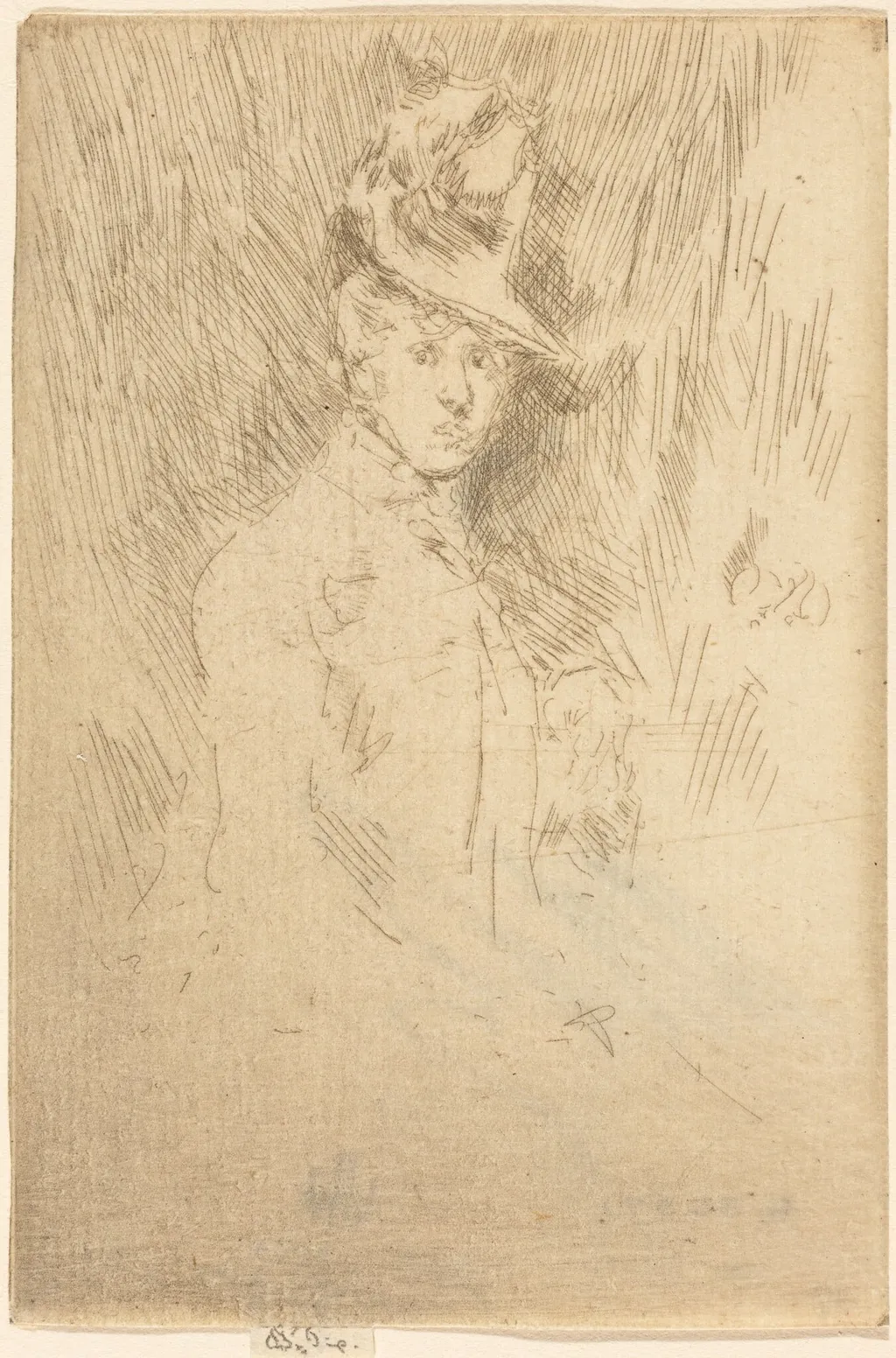 The Little Hat, by James McNeill Whistler, ink, 1868