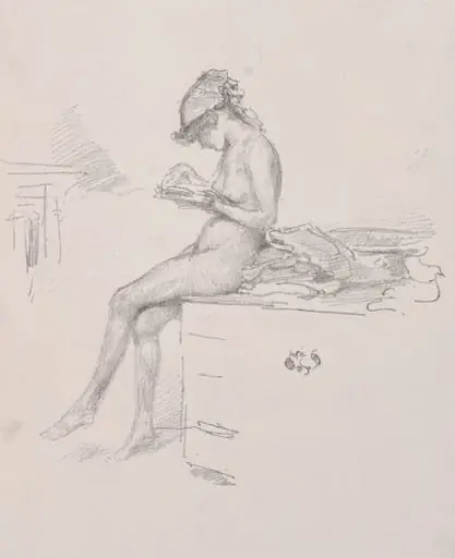 The Little Nude Model Reading, by James McNeill Whistler