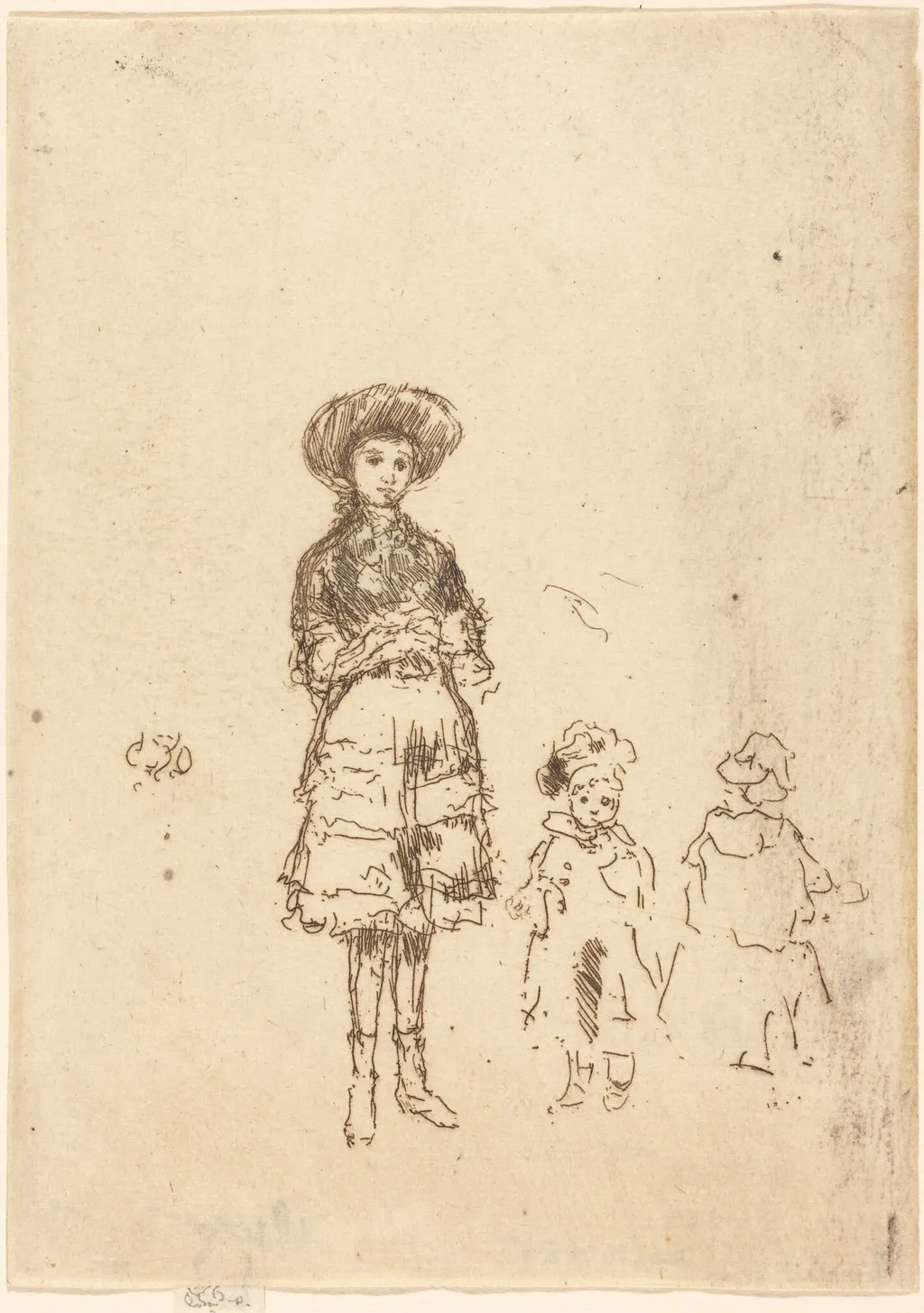 The Little Nurse, by James McNeill Whistler, ink, 1887