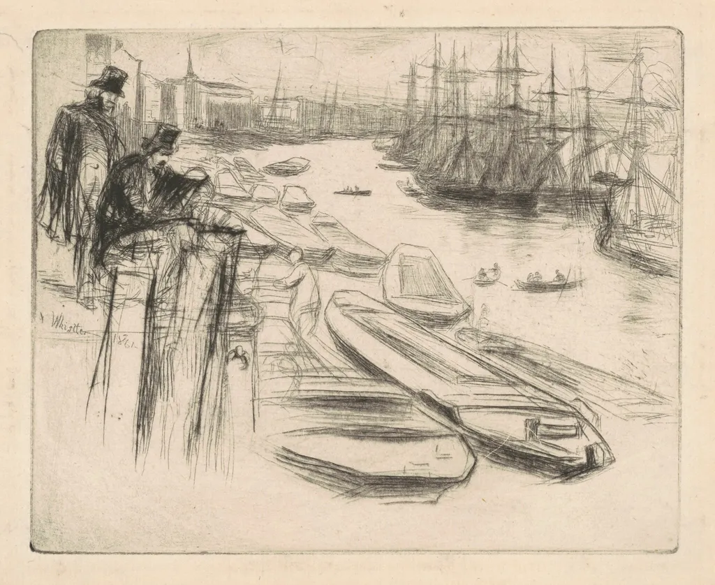 The Little Pool, by James McNeill Whistler, ink, 1861