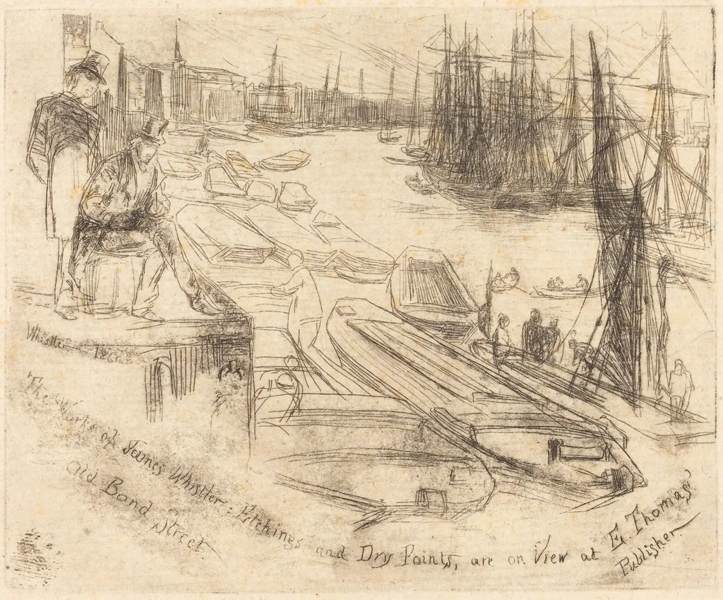 The Little Pool, by James McNeill Whistler, ink, 1861