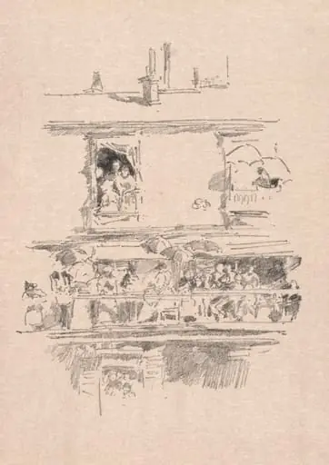 The Long Balcony, by James McNeill Whistler